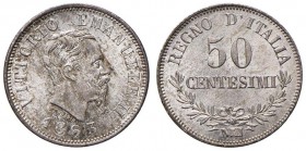 Vittorio Emanuele II (1861-1878) 50 Centesimi 1863 N valore - Nomisma 926 AG Delicata patina e conservazione eccezionale

FDC