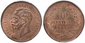 Vittorio Emanuele II (1861-1878) 10 Centesimi 1866 T - Nomisma 943 CU In slab PCGS MS64RB 

FDC