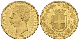 Umberto I (1878-1900) 100 Lire 1883 - Nomisma 972 AU R Minimi graffietti diffusi

SPL/qFDC