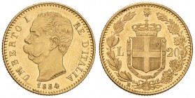 Umberto I (1878-1900) 20 Lire 1884 - Nomisma 983 AU RR 

FDC