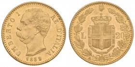 Umberto I (1878-1900) 20 Lire 1889 - Nomisma 987 AU R /

qFDC