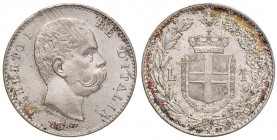 Umberto I (1878-1900) Lira 1887 - Nomisma 1007 AG Graffi di conio al D/

FDC