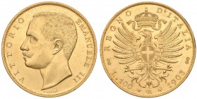 Vittorio Emanuele III (1900-1946) 100 Lire 1903 - Nomisma 1045 AU RR Insignificanti graffietti da contatto ma esemplare di eccezionale conservazione
...