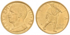Vittorio Emanuele III (1900-1946) 50 Lire 1933 A. XI - Nomisma 1070 AU RR

SPL+