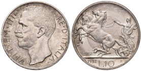 Vittorio Emanuele III (1900-1946) 10 Lire 1932 - Nomisma 1118 AG RRR Tiratura di soli 50 esemplari

FDC