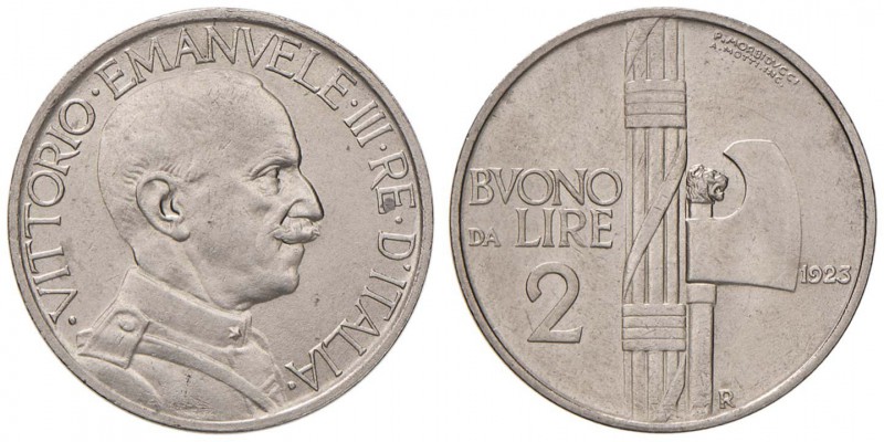 Vittorio Emanuele III (1900-1946) 2 Lire 1923 - Nomisma 1167 NI Minimi graffiett...