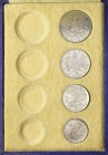 Vittorio Emanuele III (1900-1946) 2 Lire, Lira, 50 e 20 Centesimi 1939 Prova - P.P. 253, 271, 284, 315 AC RRRR Lotto di quattro monete in astuccio d’e...