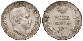 Vittorio Emanuele III (1900-1946) Somalia - Mezza rupia 1919 - Nomisma 1426 AG R 

FDC