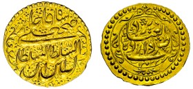 Iran, Qajar Dynasty, Fath Ali Shah, AH 1212-1250 (AD 1797-1834). AV Toman, AH 1233 (AD 1816/1817), Yazd mint, 4.62g, 24mm (KM753.12; Fr. 34; Album 286...