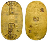 Japan, Tempo era, 1837-1858. AV Tempo Koban (Ryo), ND (1837-1858), 11.21g, 40mm x 70mm (KM-C22b; Fr. 15; JNDA 09-21).

Very fine with attractive golde...