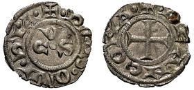 Italy, Republic of Ancona, ca. 1200-1300. Billon Denaro, 0.59g, 16mm (Biaggi 42).

Strong details on a chipped flan, extremely fine.