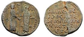 Italy, Republic of Venice, Francesco Foscari, 1423-1457. Lead (PB) Bulla, 49.84g, 42mm (Gamberini 170).

Good fine.