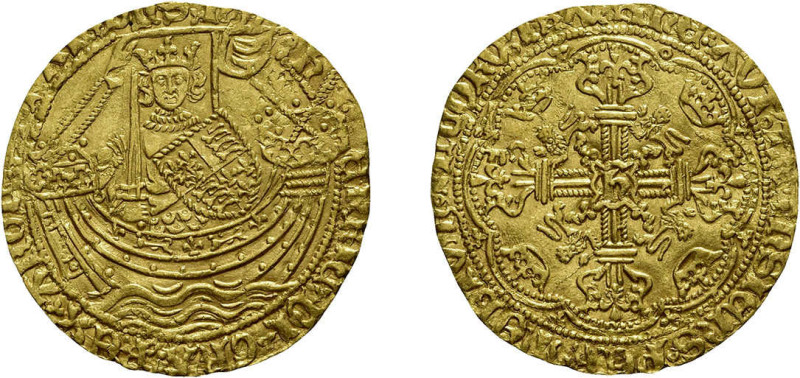 Noble (6,69g) Henry VI., 1422-1461. flämische Imitation. Fb. 112a, Spink 1801, w...