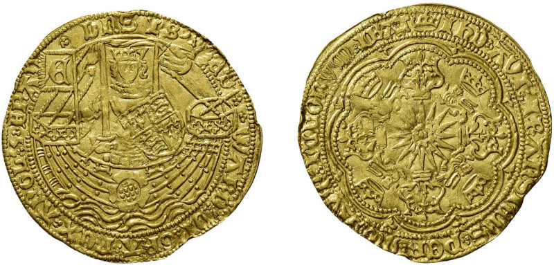 Rose Noble oder Ryal (7,52g) Edward IV., flämische Imitation des 16. Jh. Fb. 133...