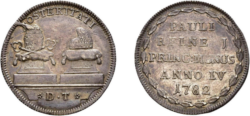 Venedig, Osella (9,74g) anno IV/1782, Paolo Renier. Paolucci 265, Stempelbruch, ...