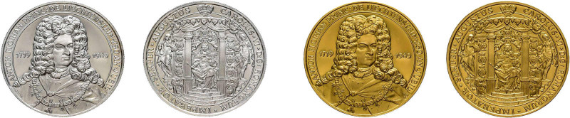 Goldmedaille (21,87g, ca. 25mm) 1969, von Bodlak, auf den 250. Todestag des Fürs...