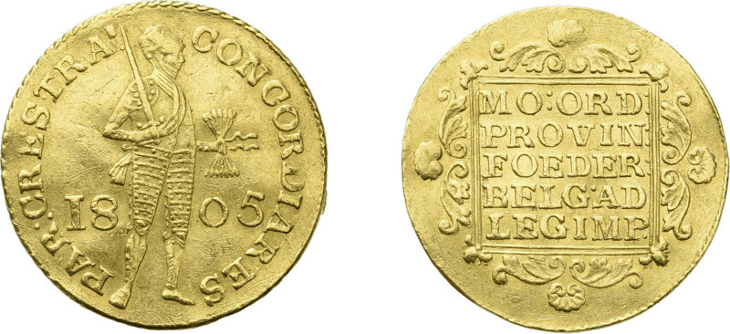 Batavische Republik, Dukat 1805, Utrecht. Fb. 317, sehr schön. Bedingung: *