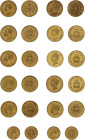 ITALIEN / SARDINIEN, Lot von 12 Goldmünzen aus dem Zeitraum 1826-1891. Dabei: 20 Lire 1826, 1852, 1860, 1862, 1867, 1877, 1878, 1883, 1886 und 1891, 1...