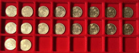 SCHWEIZ, 18 x 10 Franken Gold Vreneli der Jahre 1911-1922. Dabei die Jahrgänge: 1911, 1912, 1913 (3x), 1914, 1915 (2x), 1916 (5x) und 1922 (5x). Erhal...