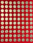 SCHWEIZ, 96 x 20 Franken Gold Vreneli (1897-1949). Enthalten sind die Jahrgänge: 1897 (3x), 1898 (3x), 1899, 1900, 1901 (3x), 1902, 1903, 1905, 1907, ...