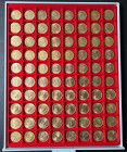 EUROPA, Sammlung von 110 Goldmünzen. Dabei: Belgien 7 x 20 Francs 1871-1878 Leopold II., Preussen 10 x 20 Mark 1872-1903 Wilhelm I./II.,Frankreich 30 ...