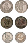 ALLE WELT, Sammlung von 27 Münzen und Medaillen des 17./19. Jh. Dabei: Belgien 5 Francs 1853 auf die Vermählung von Leopold II. (ss), Vatikan 5 Lire 1...