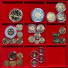 ALLE WELT, umfangreicher Münzennahlass mit vielen Silber und Goldmünzen. Dabei u.a. : Australien 25 Dollars Gold 1990, Preussen 20 Mark 1896 Wilhelm I...
