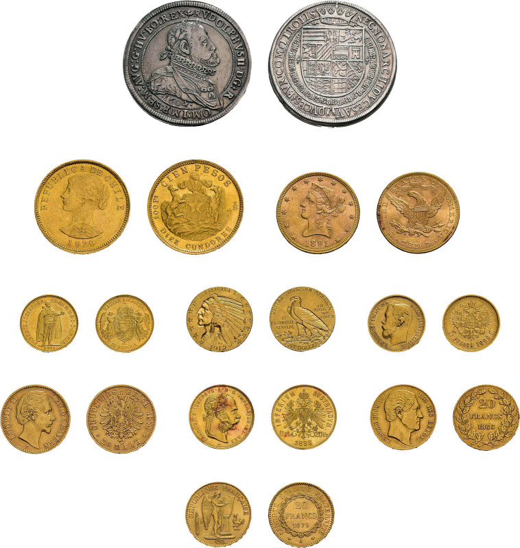 ALLE WELT, Sammlung von Umlauf-, Silber- und Goldmünzen des 19./20. Jh. Dabei u....