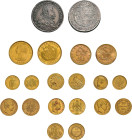ALLE WELT, Sammlung von Umlauf-, Silber- und Goldmünzen des 19./20. Jh. Dabei u.a.: Belgien 20 Francs 1865 Leopold I. und 1875 Leopold II., Bayern 20 ...