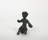 Petite statuette représentant le Dieu Mercure, jeune et assis
Bronze 
Epoque romaine, probablement ibérique de Catalogne ou autre 
Hauteur : 6 cm

Pro...