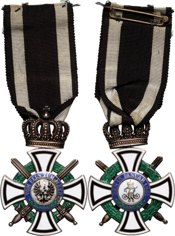Germany, Royal House Order of Hohenzollern-Knight's Cross with Swords Dimensions...