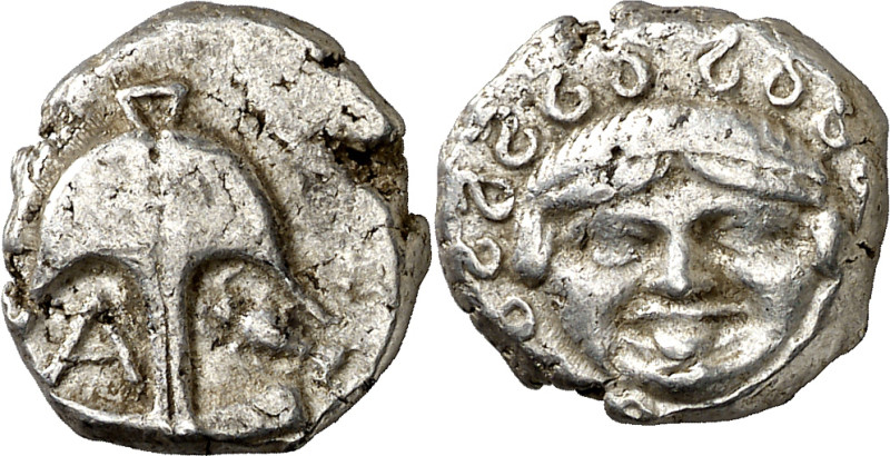 (480-450 a.C.). Tracia. Apolonia Póntica. Dracma. (S. 1655 var) (CNG. III, 1323)...