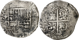 Felipe IV. Potosí. T. 8 reales. (AC. tipo 327). Fecha no visible. 22,93 g. MBC-.