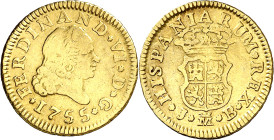 1755. Fernando VI. Madrid. JB. 1/2 escudo. (AC. 558). 1,74 g. BC+.