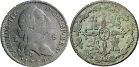 1774. Carlos III. Segovia. 8 maravedís. (AC. 71). 11,29 g. BC+/MBC-.