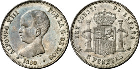 1890*1890. Alfonso XIII. PGM. 5 pesetas. (AC. 97). 24,96 g. MBC+.