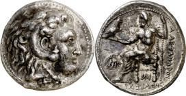 Imperio Seléucida. Seleuco I, Nicator (312-281 a.C.). Babilonia. Tetradracma. (S. 6724 var, de Alejandro III) (CNG. IX, 10f). Anv.: Cabeza de Heracles...