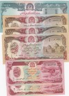 Afghanistan, 100 afghanis (2), 1000 Afghanis (4) and 10.000 Afghanis, UNC, (Total 7 banknotes)
Estimate: $20-40