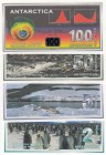 Antarctica, 2 Dollars, 5 Dollars, 50 Dollars and 1000 Dollars, 1996-2001, UNC, (Total 4 banknotes)
Estimate: $50-100