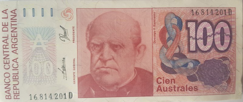 Argentina, 100 Australes Dollars, 1985, UNC, p327e, BUNDLE
100 pieces consecuti...