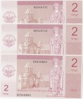 Armenia, Nagorno Karabakh, 2 Dram, 2004, UNC, (Total 3 banknotes)
Estimate: $5-10