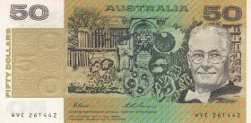 Australia, 50 Dollars, 1994, UNC, p47i
Lord Howard Walker Florey portrait, serial number: WVC 261442, signs: B.W. Fraser and E.A. Evans
Estimate: $1...
