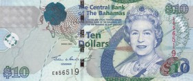 Bahamas, 10 Dollars, 2005, UNC, p73
serial number: E 856519, Queen Elizabeth II portrait
Estimate: $50-100