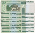 Belarus, 100 Rublei, 2011, UNC, p25, (Total 6 banknotes)
Estimate: $10-20
