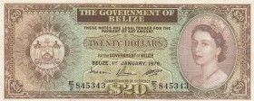 Belize, 20 Dollars, 1976, XF, p37c
Queen Elizabeth II portrait, serial number: E/2 845343
Estimate: $150-300