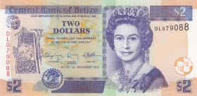 Belize, 2 Dollars, 2011, UNC, p66d
Queen Elizabeth II portrait, serial number: DL 079088
Estimate: $5-10