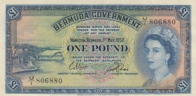 Bermuda, 1 Pound, 1957, AUNC, p20b
Queen Elizabeth II Bankonte, serial number: U/1 806880
Estimate: $150-300