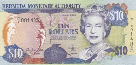 Bermuda, 10 Dollars, 2000, UNC, p52a
Queen Elizabeth II portrait, serial number: C/1 001485
Estimate: $50-100