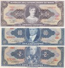 Brasil, 2 Cruzeiros, 10 Cruzeiros and 50 Cruzeiros, UNC, (Total 3 banknotes)
Estimate: $10-20