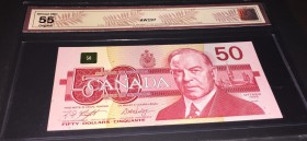 Canada, 50 Dollars, 1988, AUNC, p98d
BCS 55, serial number: FMF 2491483
Estimate: $75-150